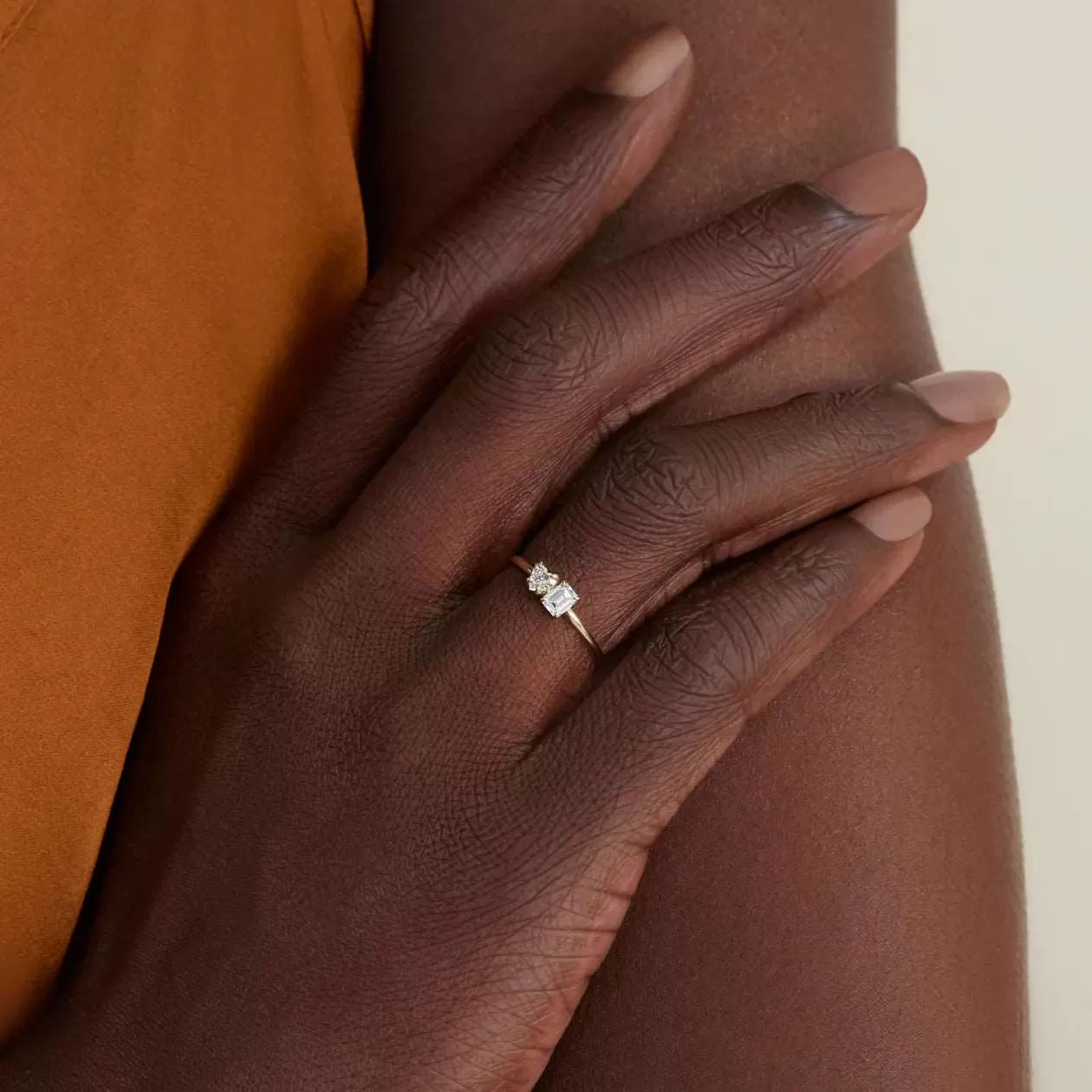 Celestial Heart Ring in 14K Gold over Sterling Silver