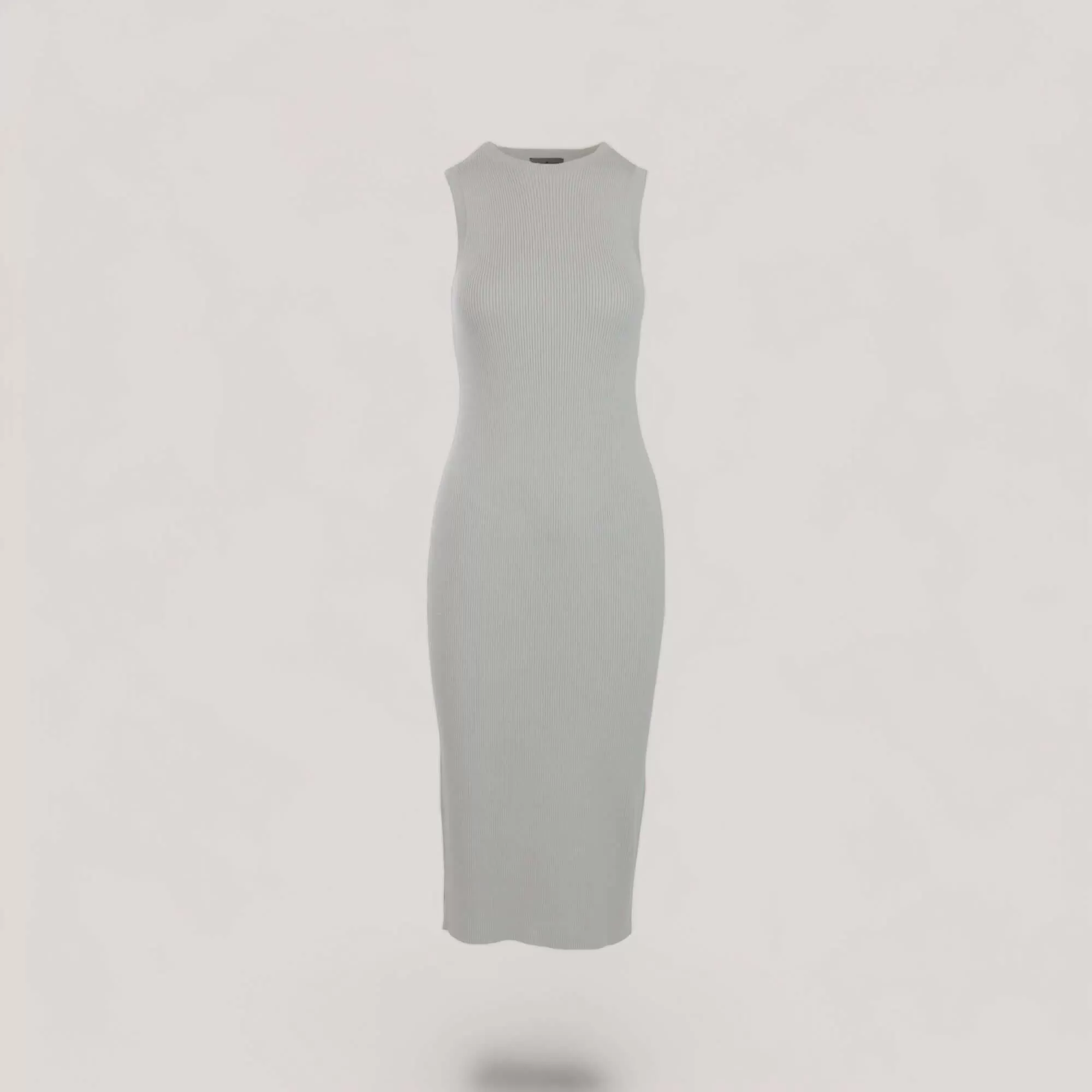 CELINE | Sleeveless Crew-Neck Rib Long Dress