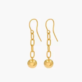 ChainReaction Drop Earrings in 14K Gold over Sterling Silver