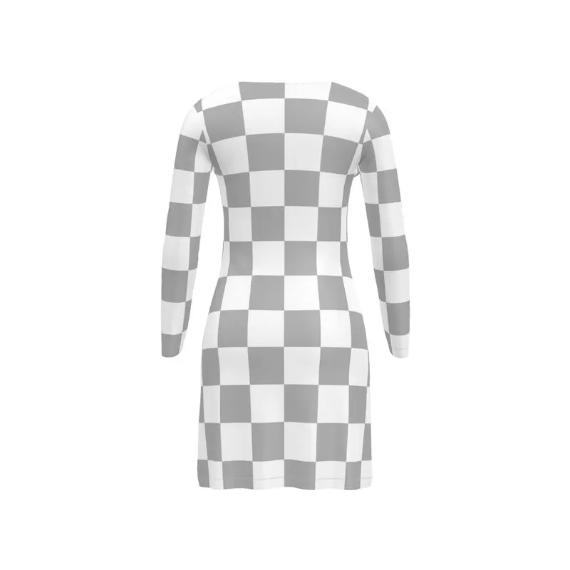 Checkered Ladies Cardigan