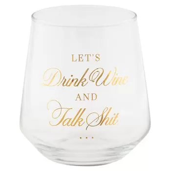 CHIC STEMLESS WINE GLASS LET'S DRINK WINE