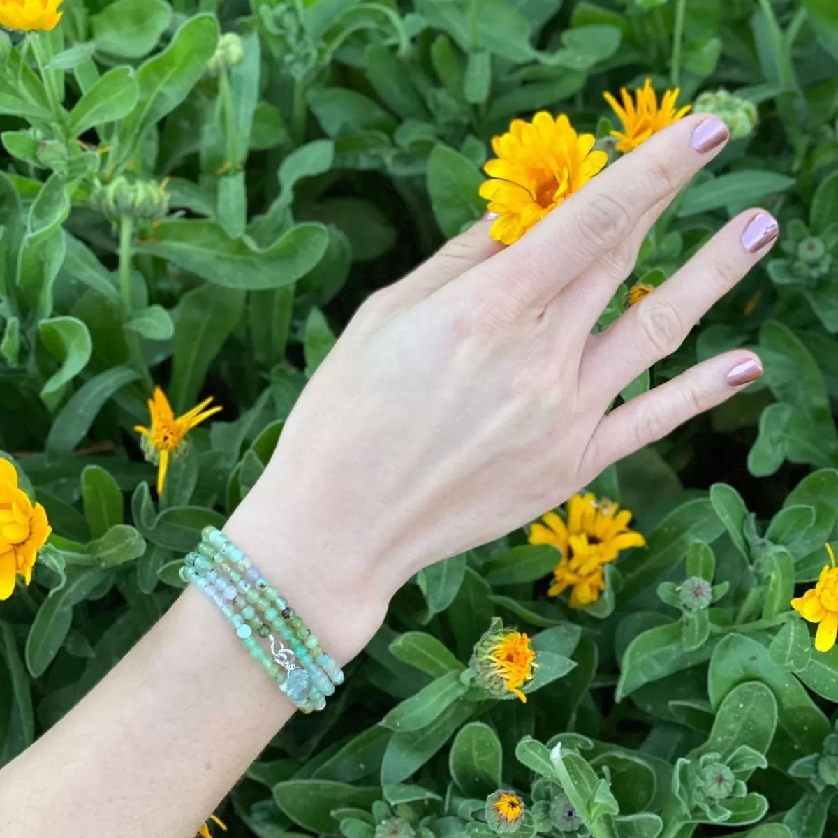 Chrysoprase Wrap Bracelet to Heal Your Inner Child