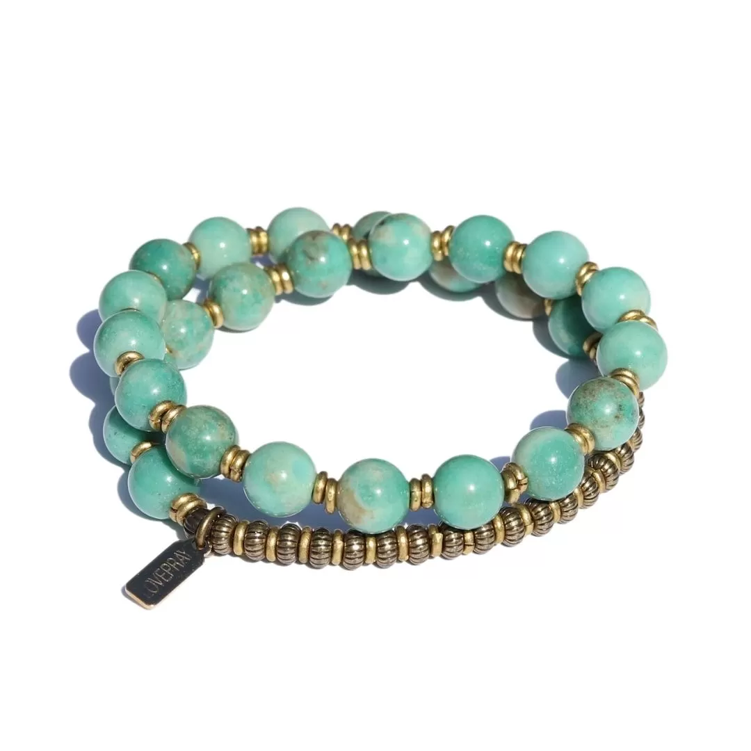 Chrysoprase Wrist Mala Bracelet