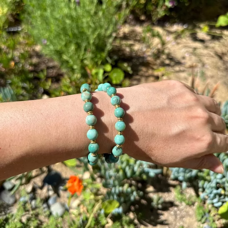 Chrysoprase Wrist Mala Bracelet