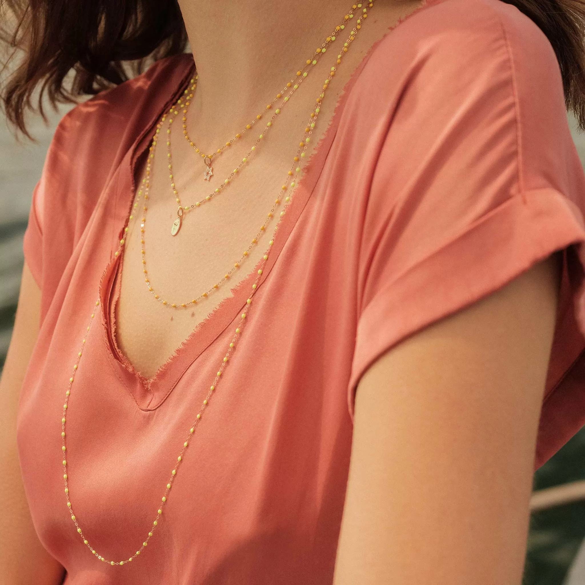 Classic Gigi Lemon necklace, Rose Gold, 16.5"