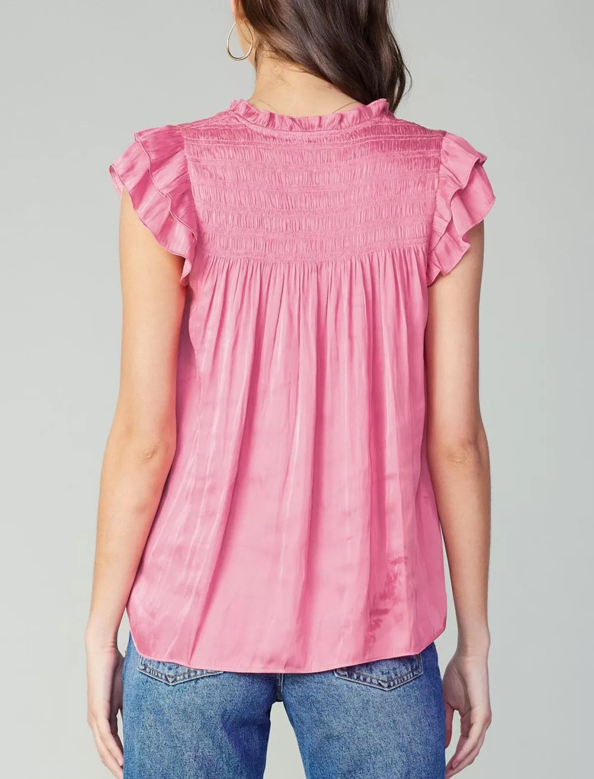 Current Air Smocked Back Blouse