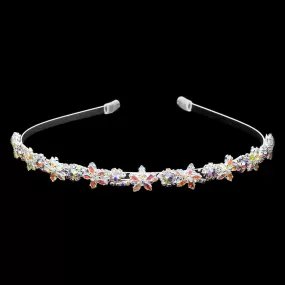 CZ Flower Cluster Headband