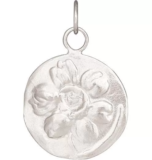 Daffodil Repousse Charm