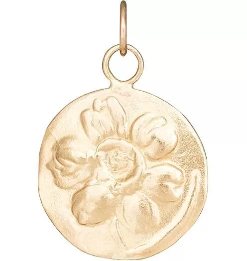 Daffodil Repousse Charm