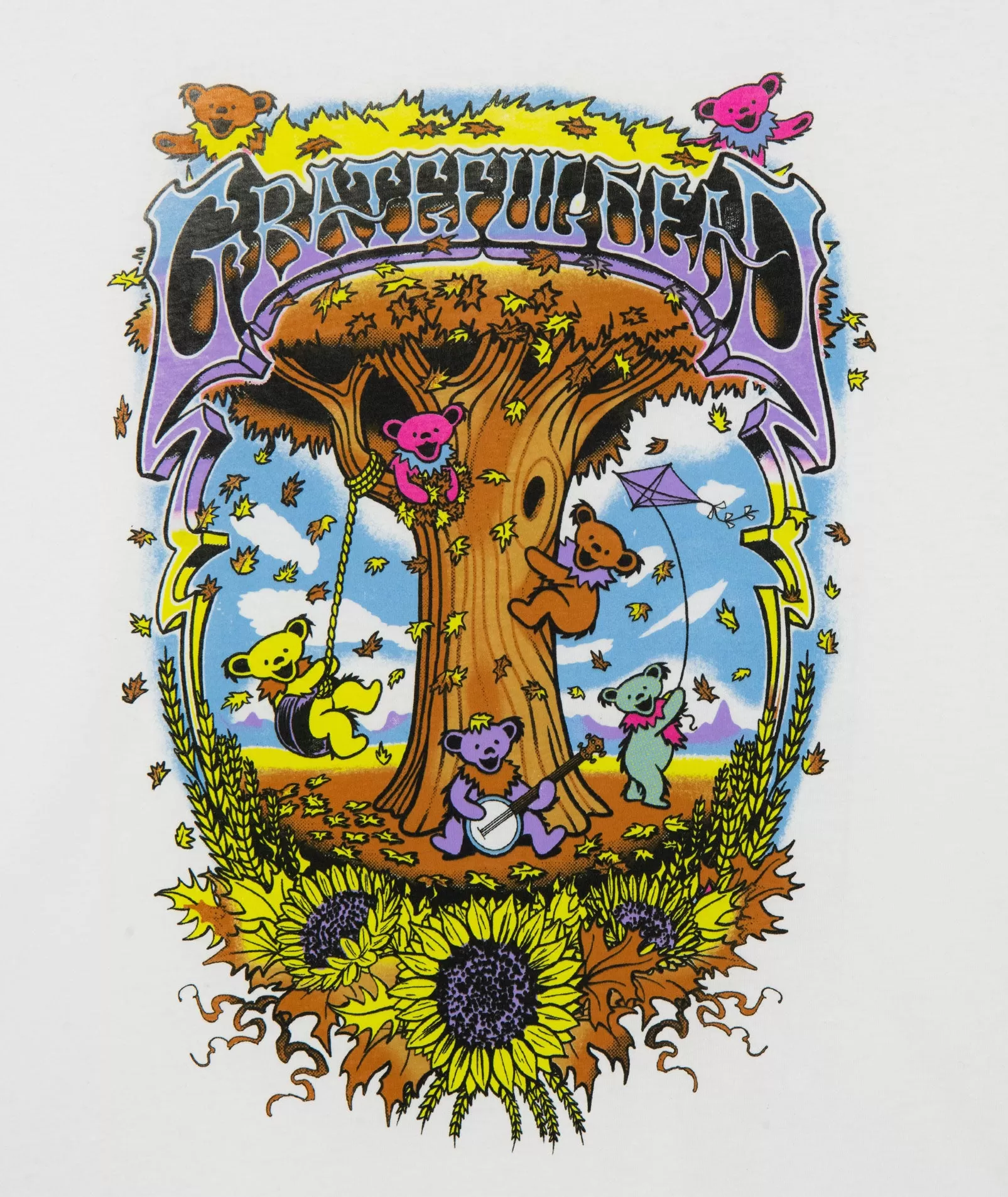 Daydreamer Women Grateful Dead Autumn Bears Merch Tee