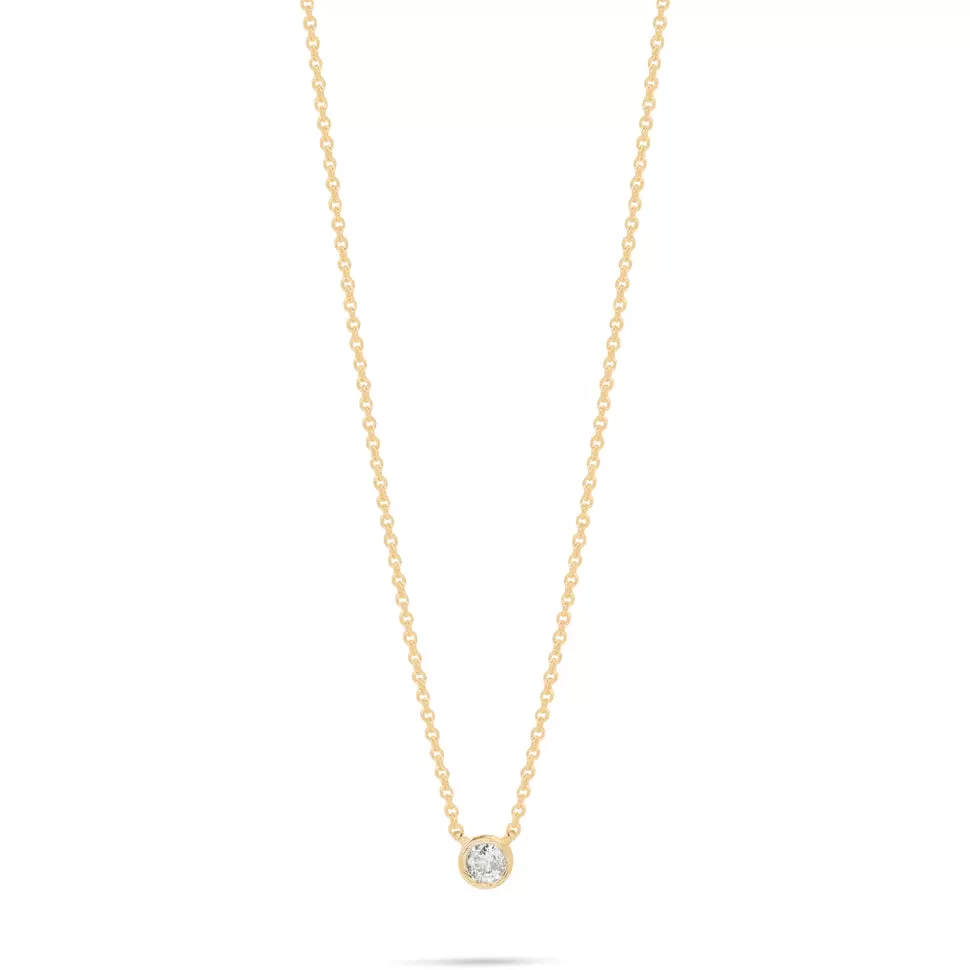 Delicate Round Necklace in 14K Gold over Sterling Silver