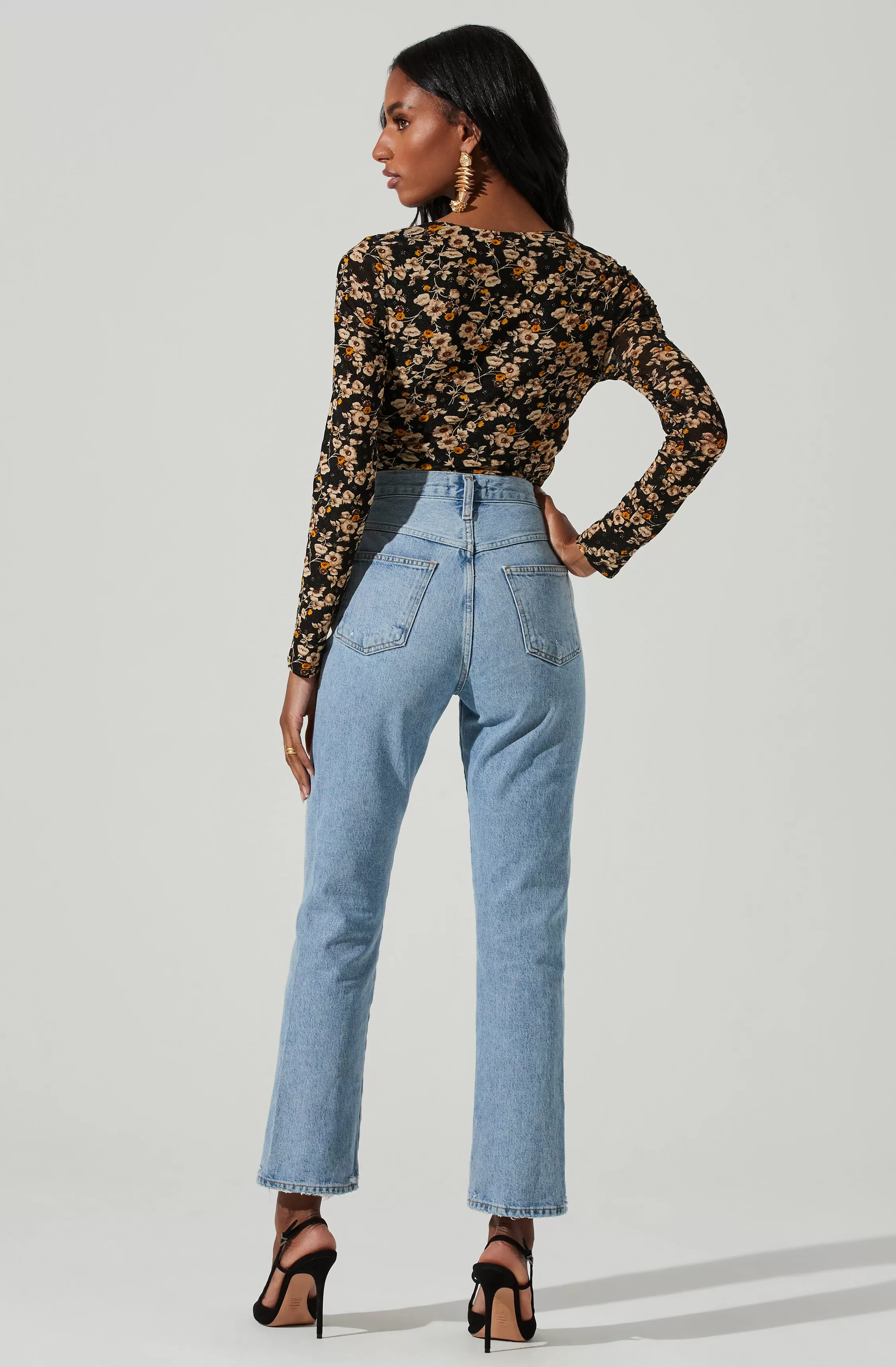 Demelza Floral Square Neck Top