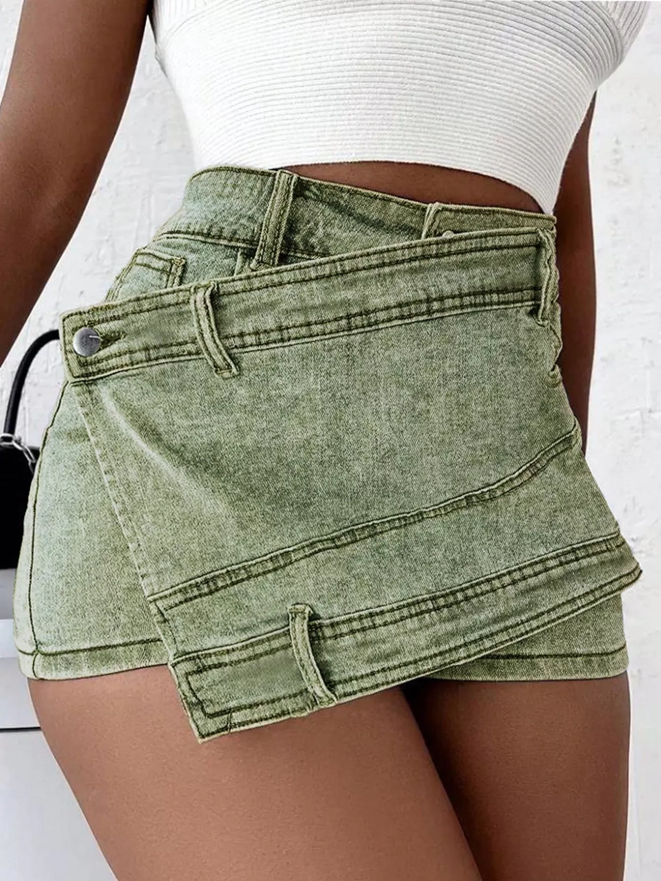 Denim Mini Skorts