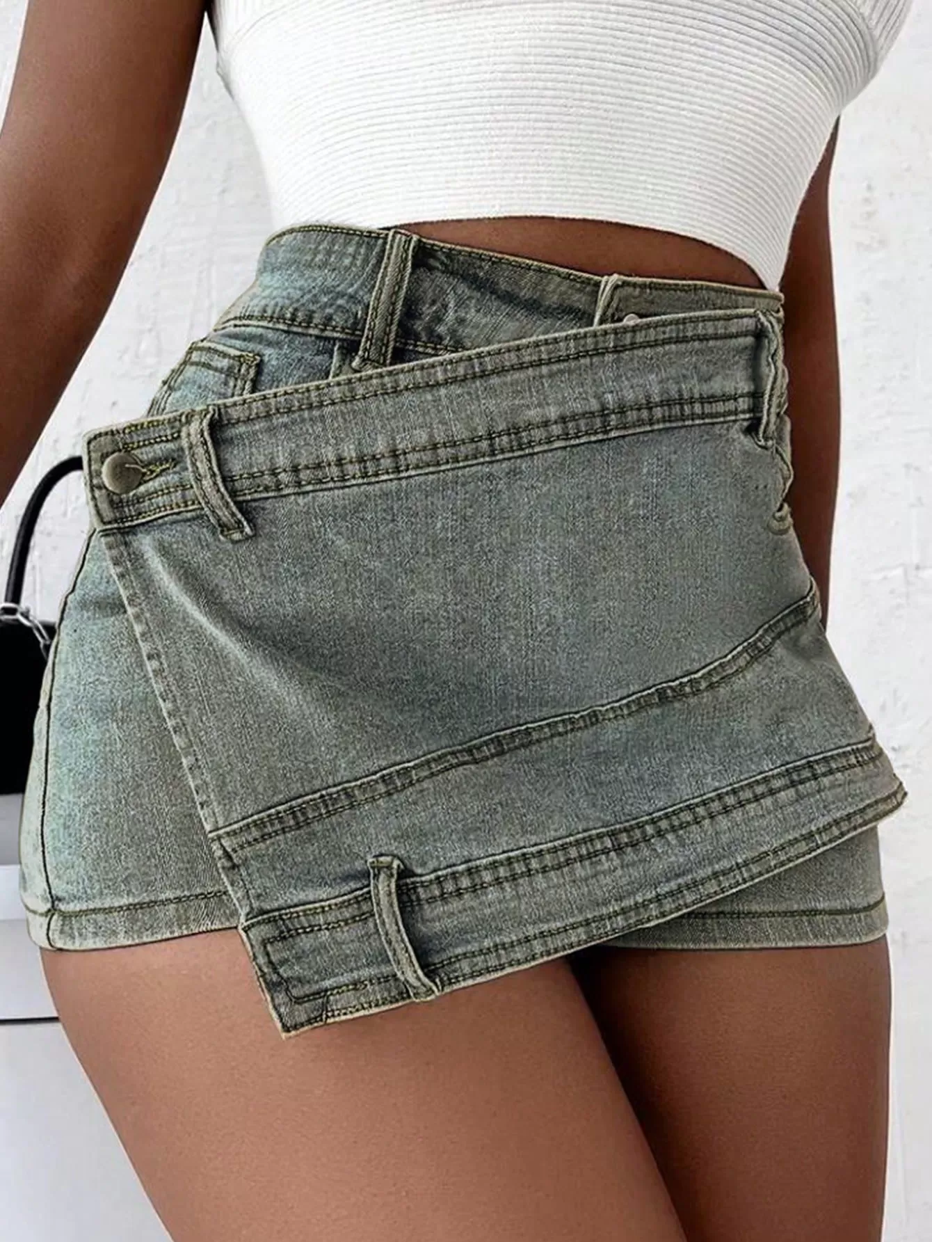 Denim Mini Skorts