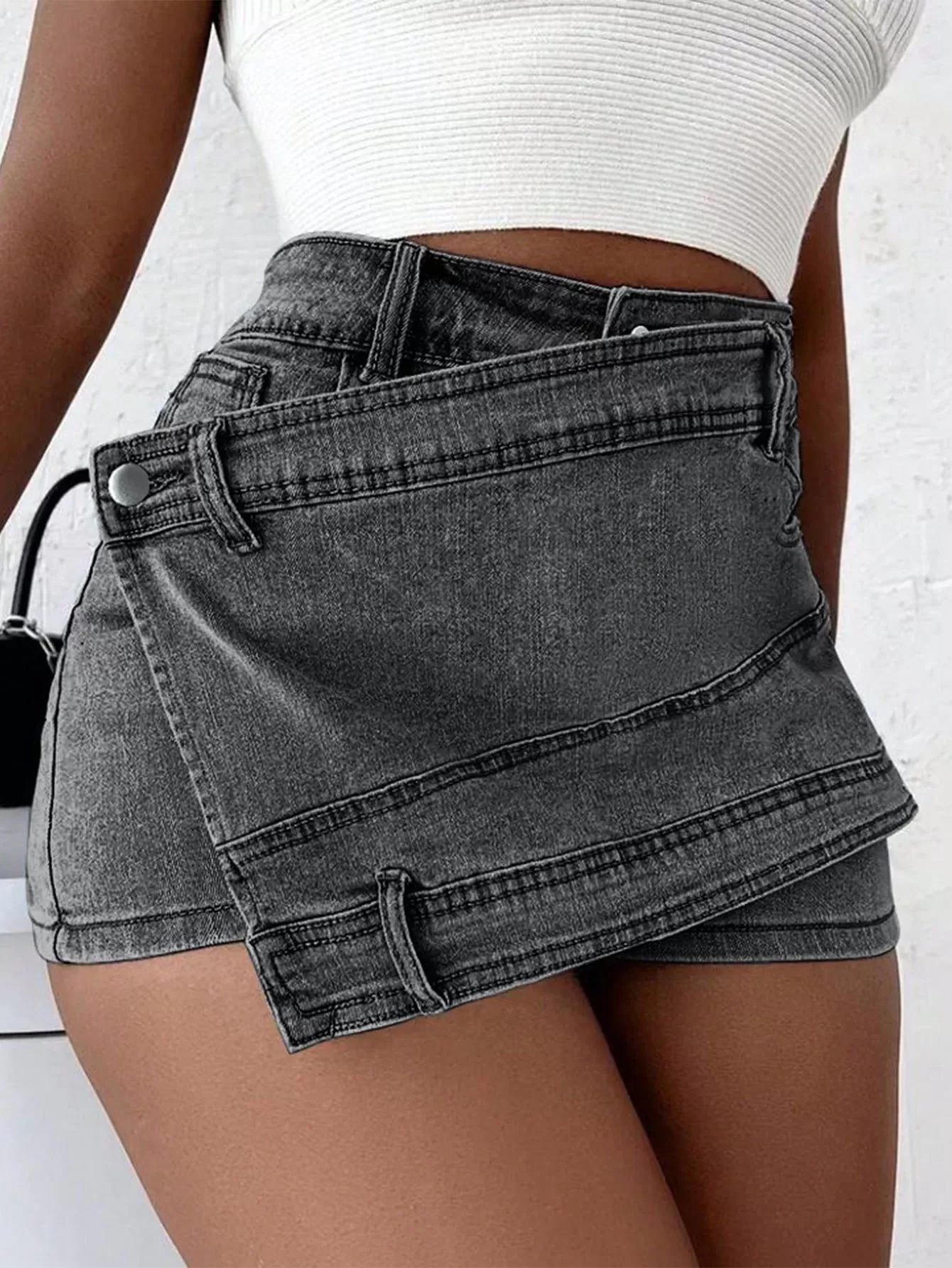 Denim Mini Skorts