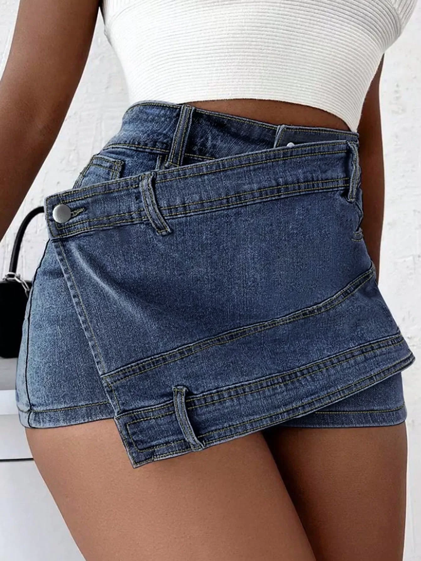 Denim Mini Skorts