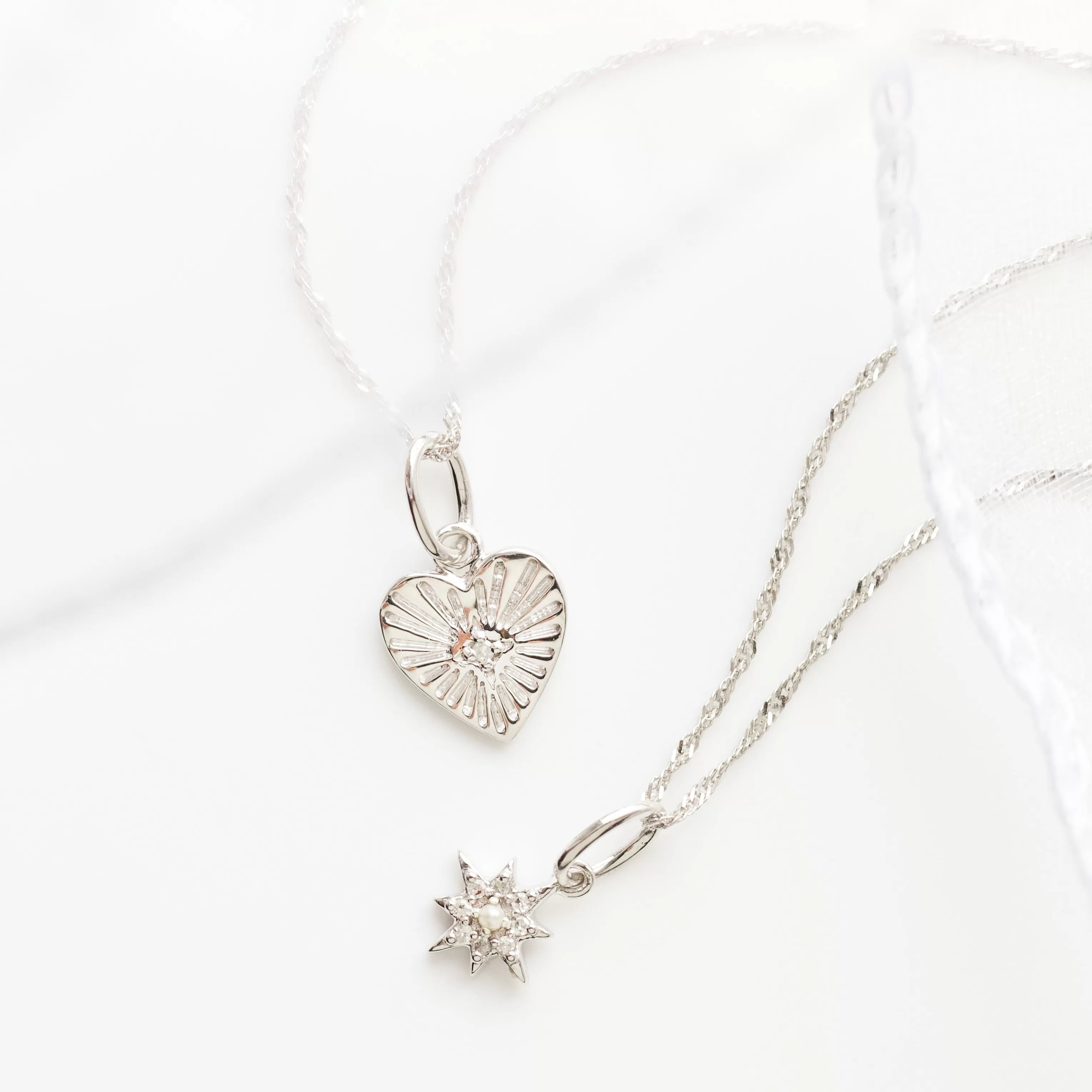 Diamond Heart Charm