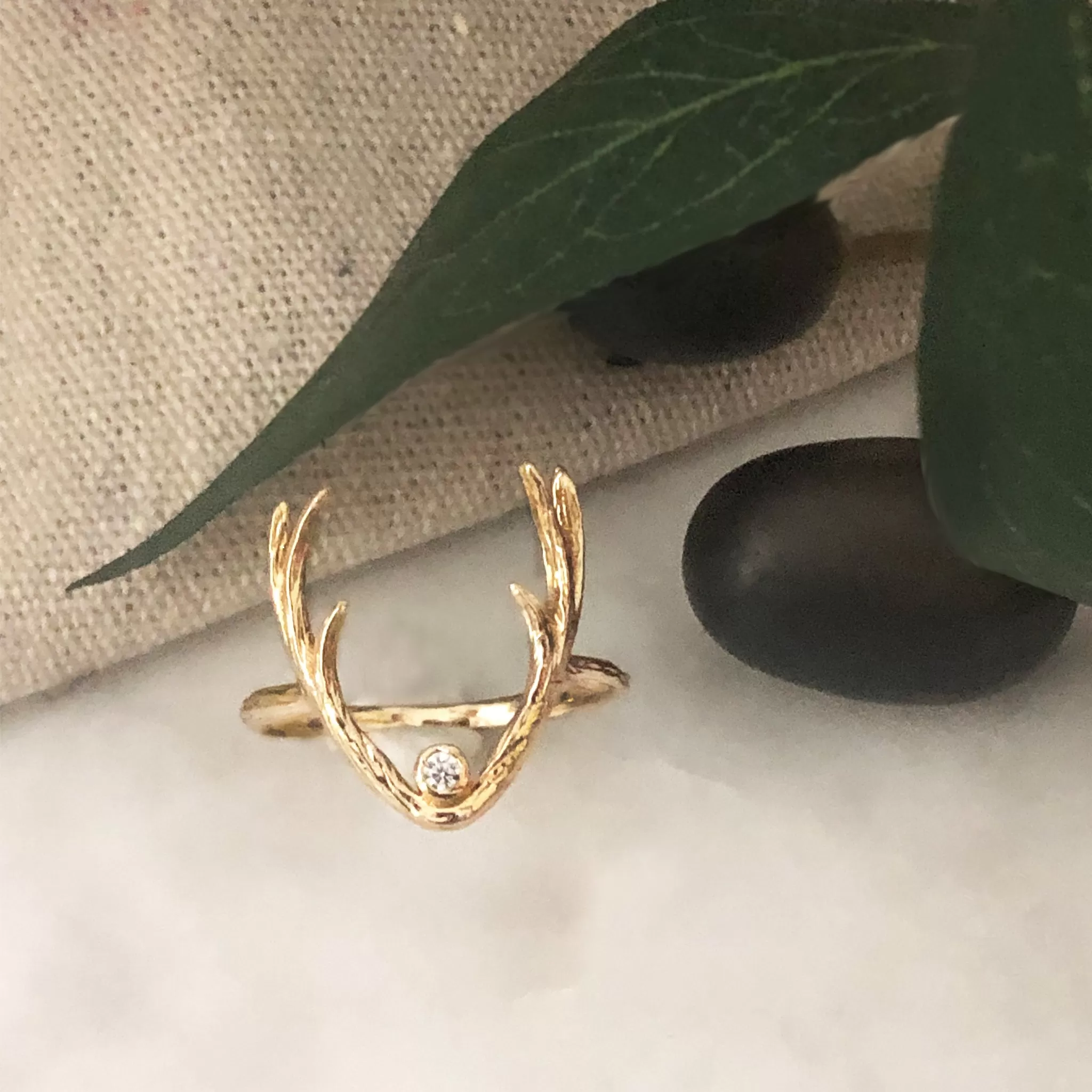 Diana's Stag Ring - Gold