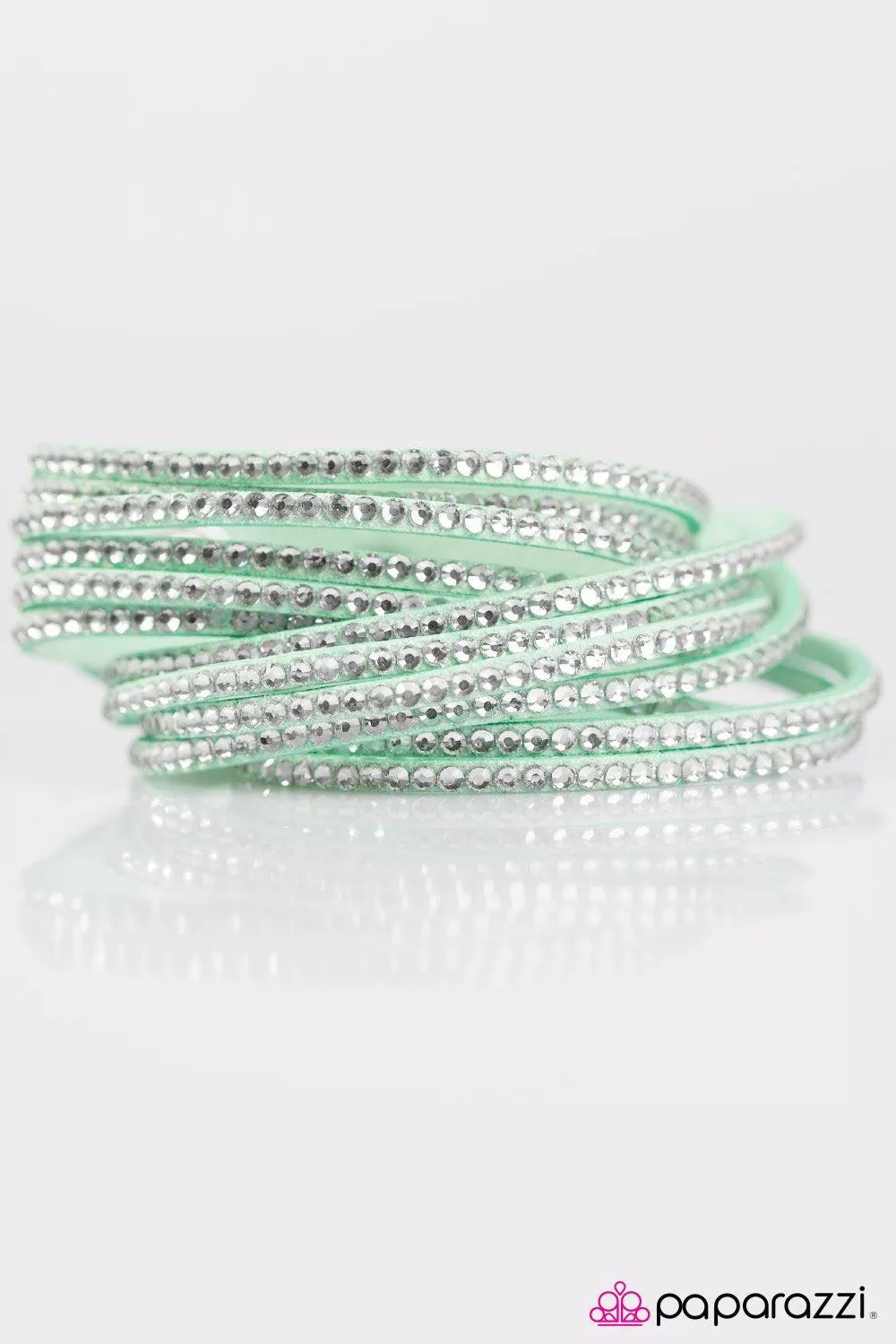 Do The Hustle Mint Green Double-wrap Snap Bracelet - Paparazzi Accessories