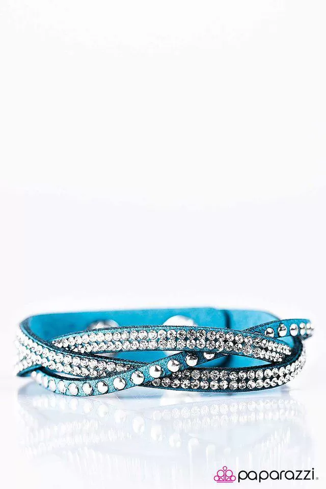 Down For The Count Blue Urban Wrap Bracelet - Paparazzi Accessories