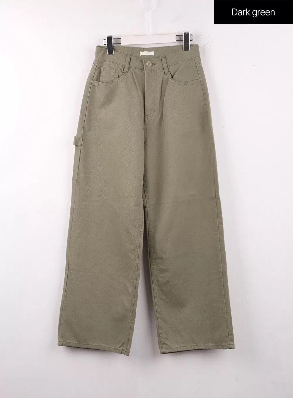 Drawstring Cotton Straight Pants OF405