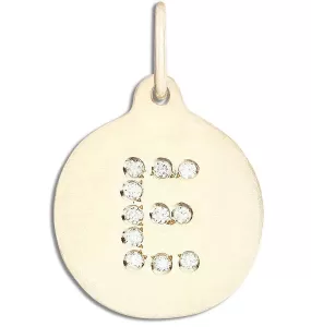 E Alphabet Charm Pavé Diamonds