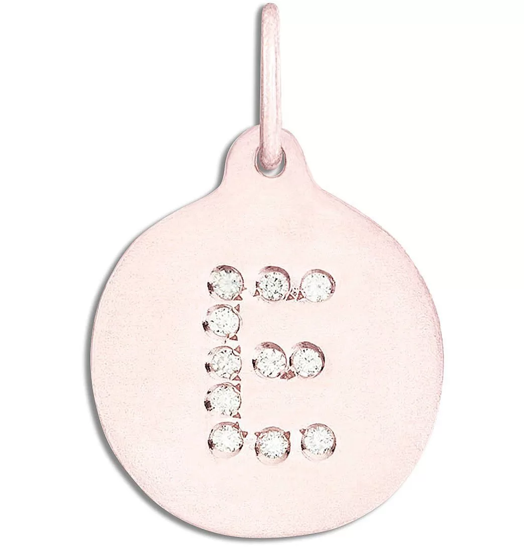 E Alphabet Charm Pavé Diamonds