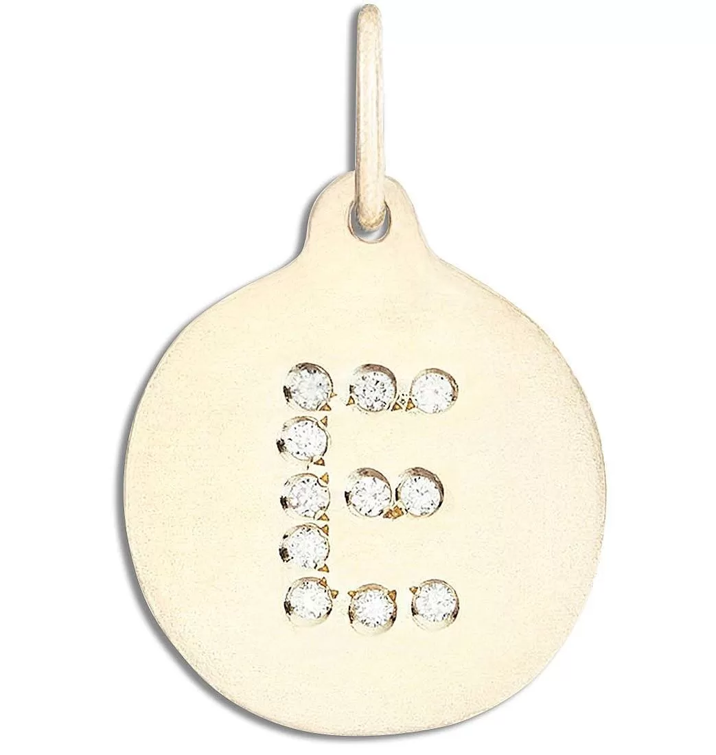 E Alphabet Charm Pavé Diamonds