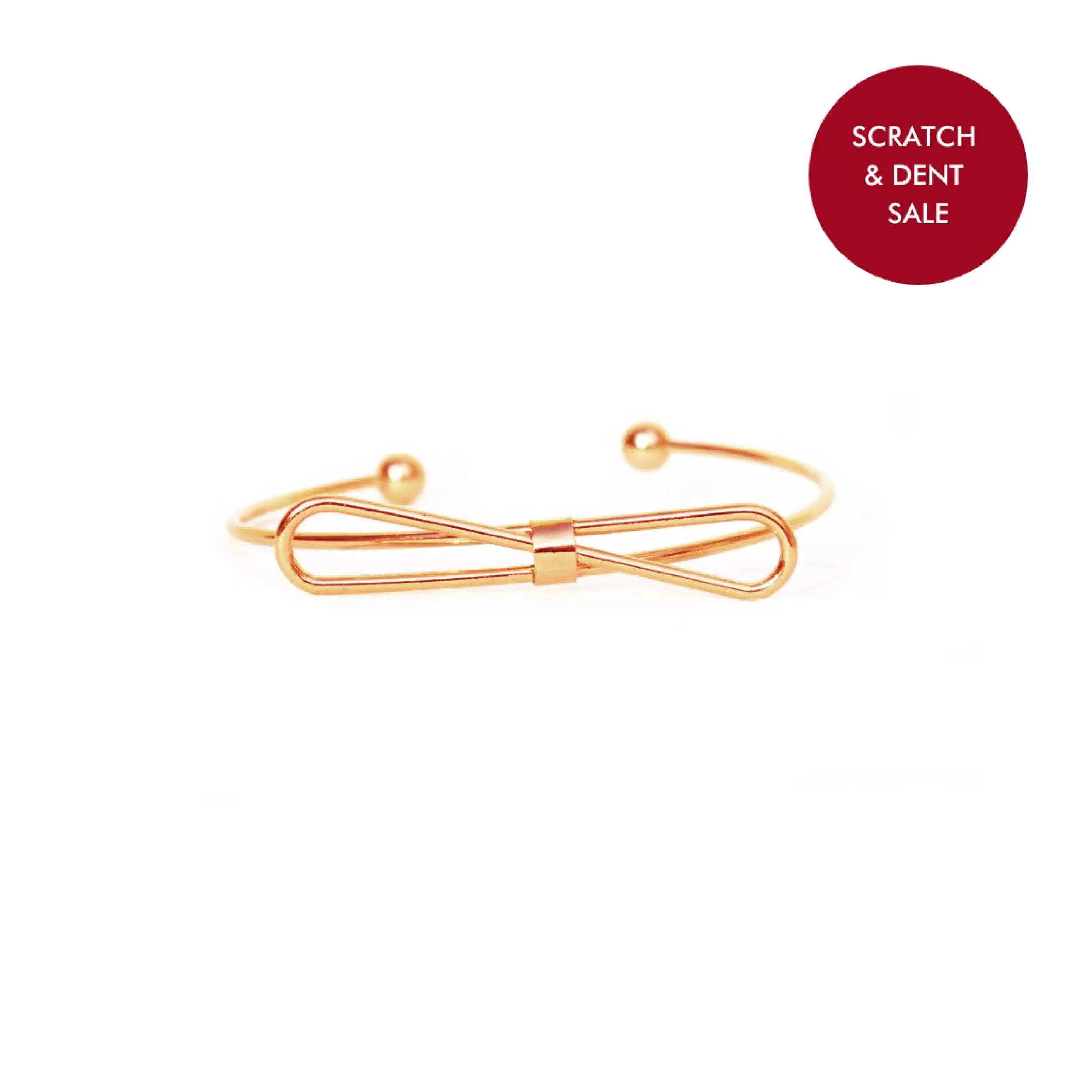 Elegant Bow Open Cuff Rosegold Bracelet - Sample