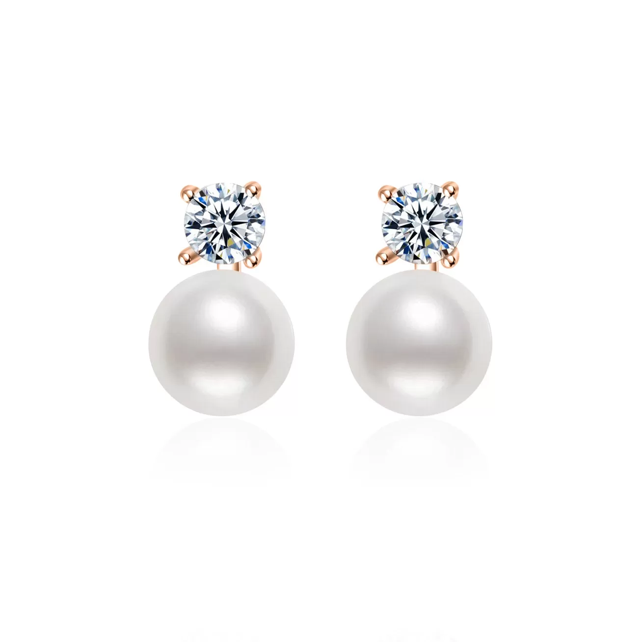 Elegant Freshwater Round Pearl Earrings WE00541