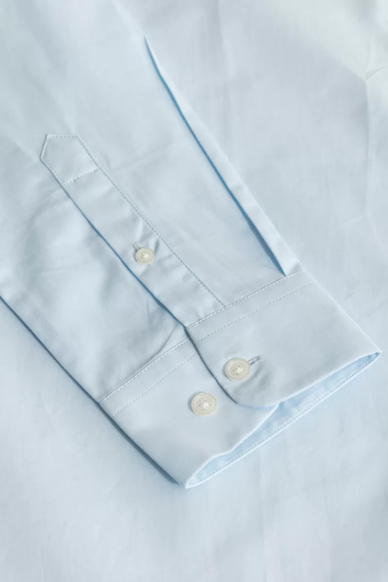 Elegant Monotone Light Blue Shirt