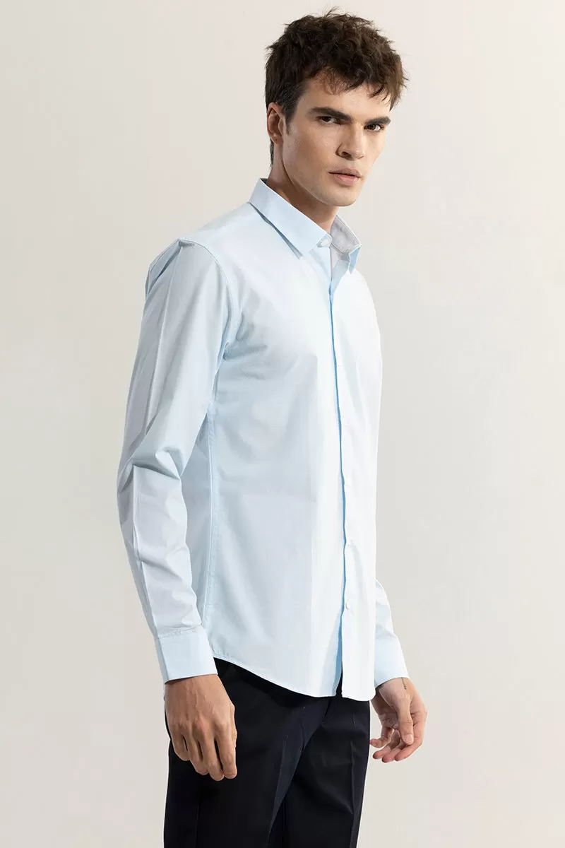 Elegant Monotone Light Blue Shirt