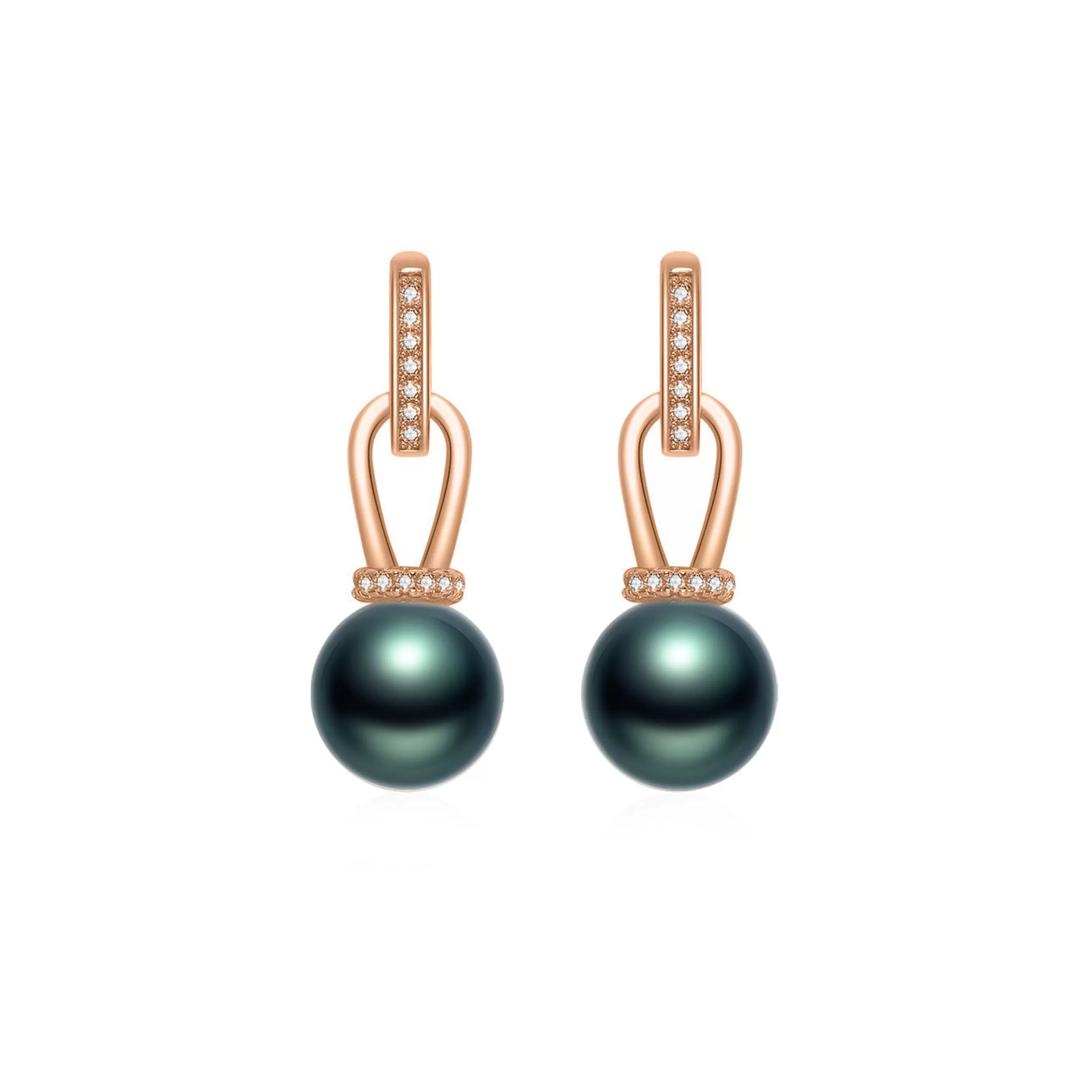 Elegant Tahitian Saltwater Pearl Earrings WE00405