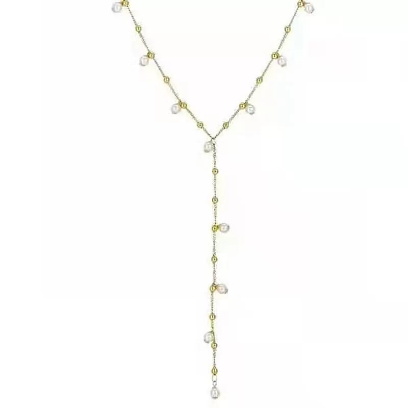 Elegant Y Shape Dainy Pearls Long Necklace