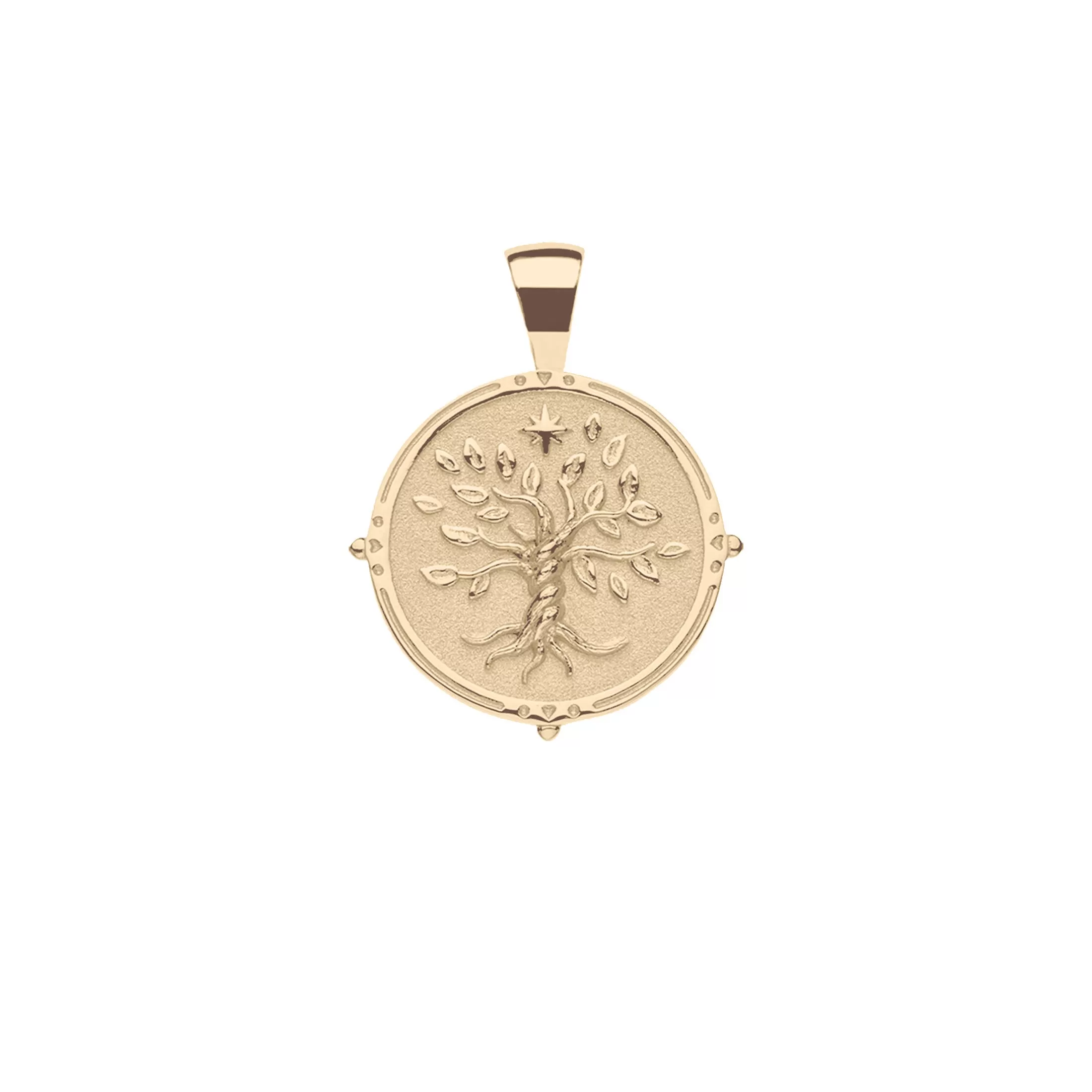 FAITH JW Small Pendant Coin in Solid Gold