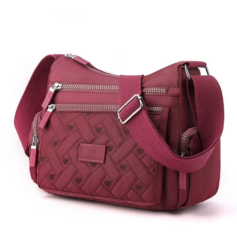 Fashionable Simple Multi-Compartment Shoulder Bag B-70513