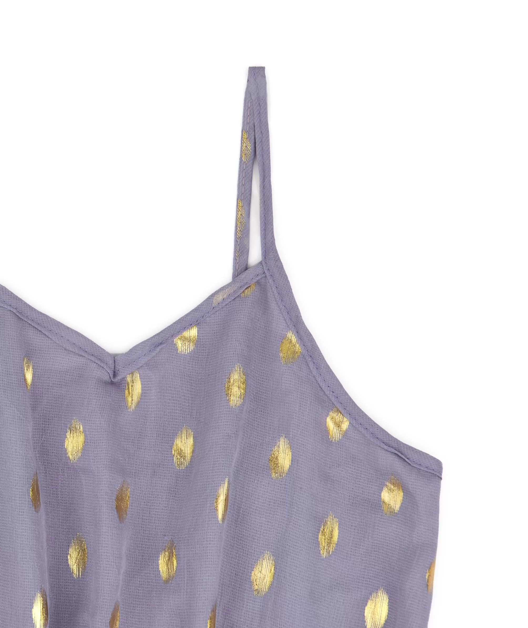 FBZ Girls Purple/Gold Dot Dress