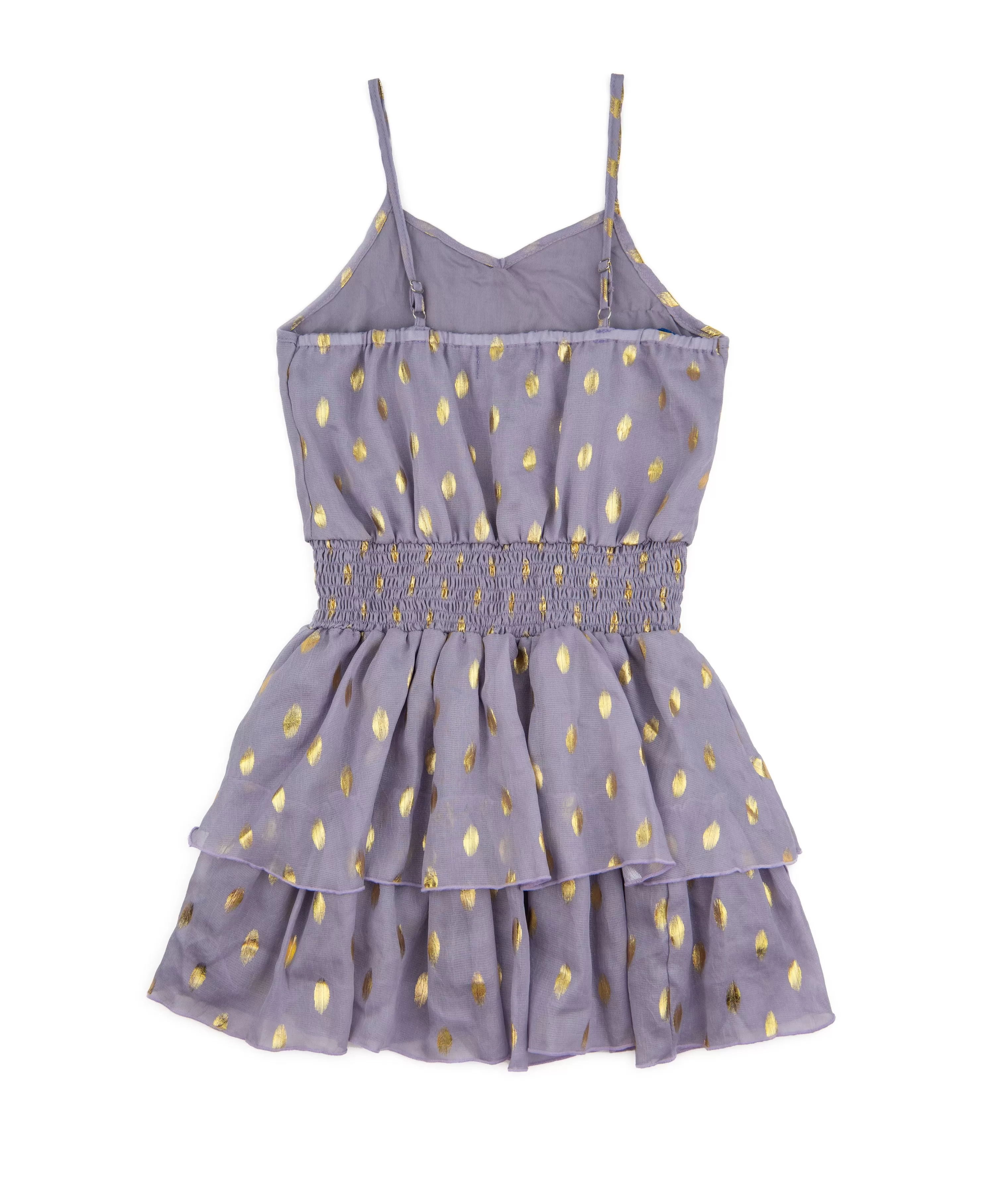 FBZ Girls Purple/Gold Dot Dress