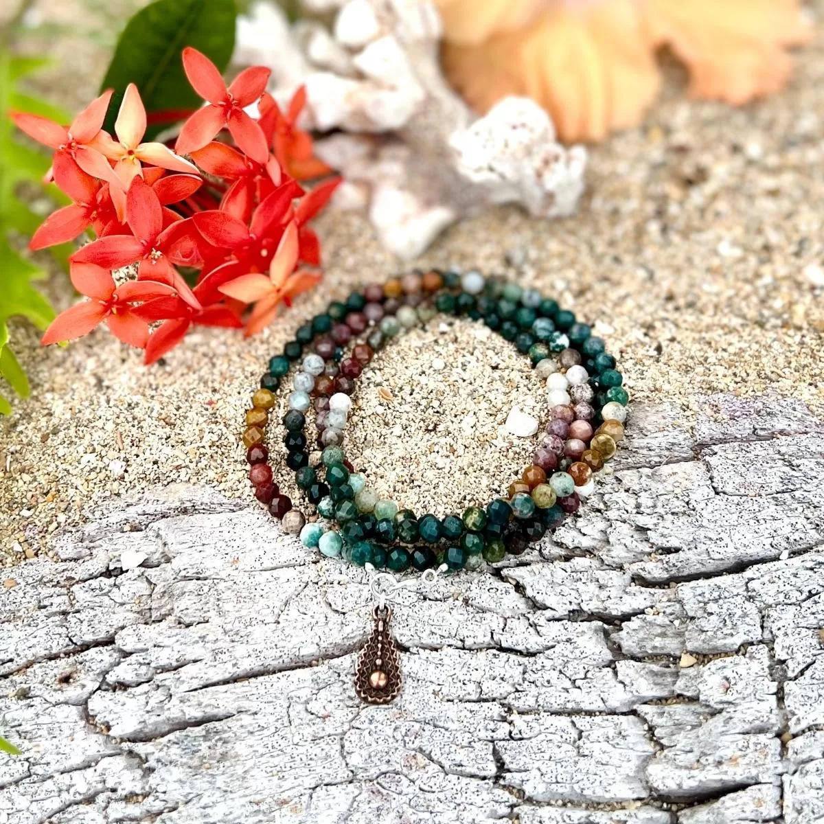 Fearless Courage Bloodstone Wrap Bracelet