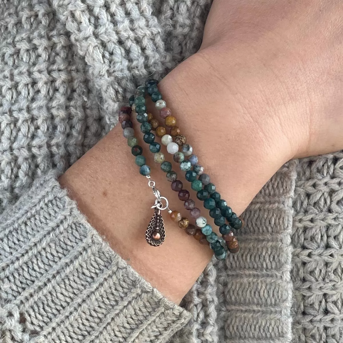 Fearless Courage Bloodstone Wrap Bracelet