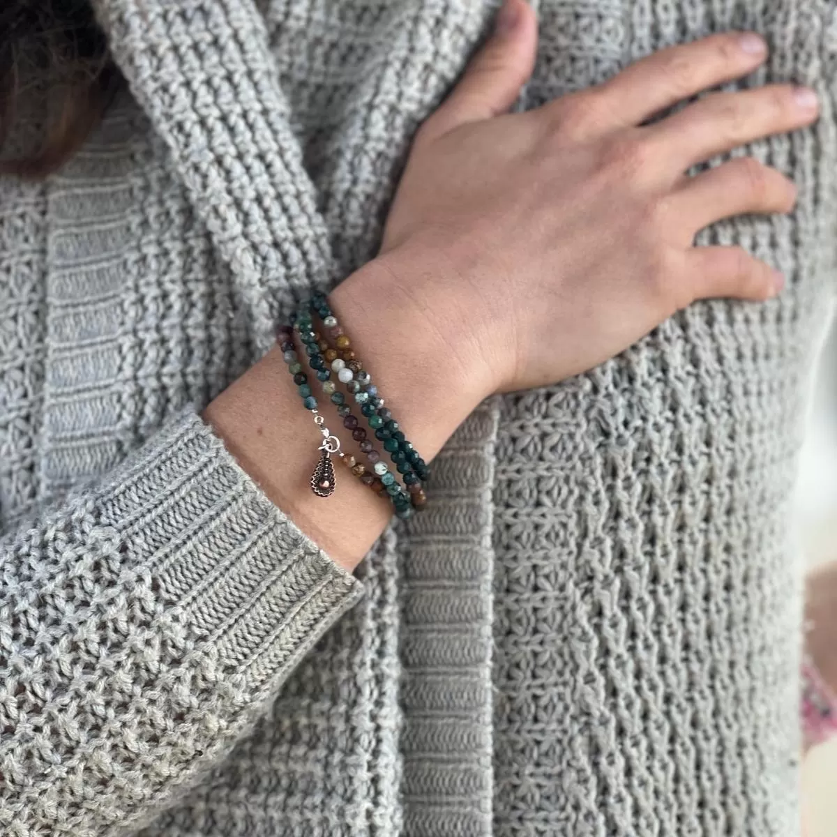 Fearless Courage Bloodstone Wrap Bracelet