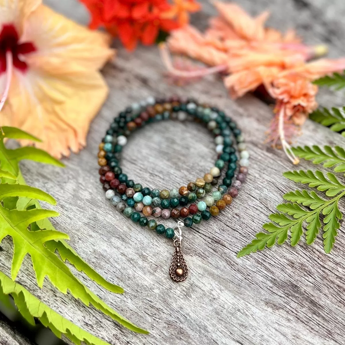 Fearless Courage Bloodstone Wrap Bracelet