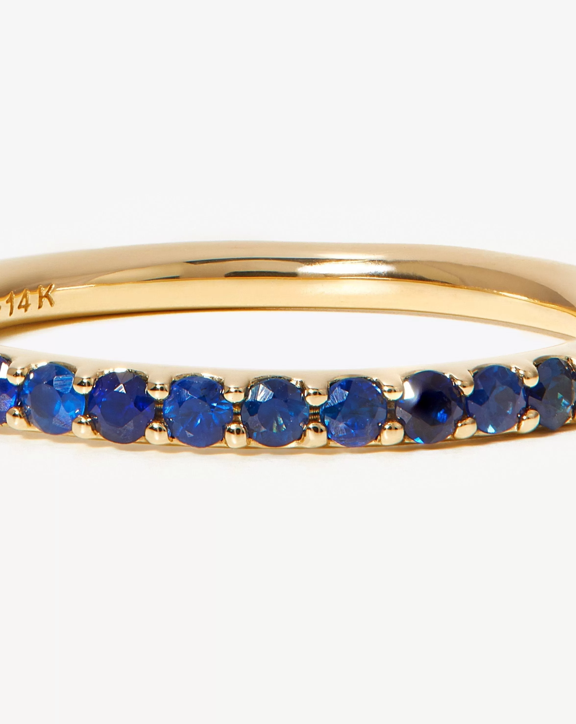 Fine Half Sapphire Eternity Ring | 14k Solid Gold/Sapphire