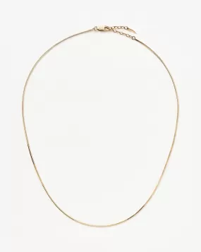 Fine Square Snake Chain Necklace