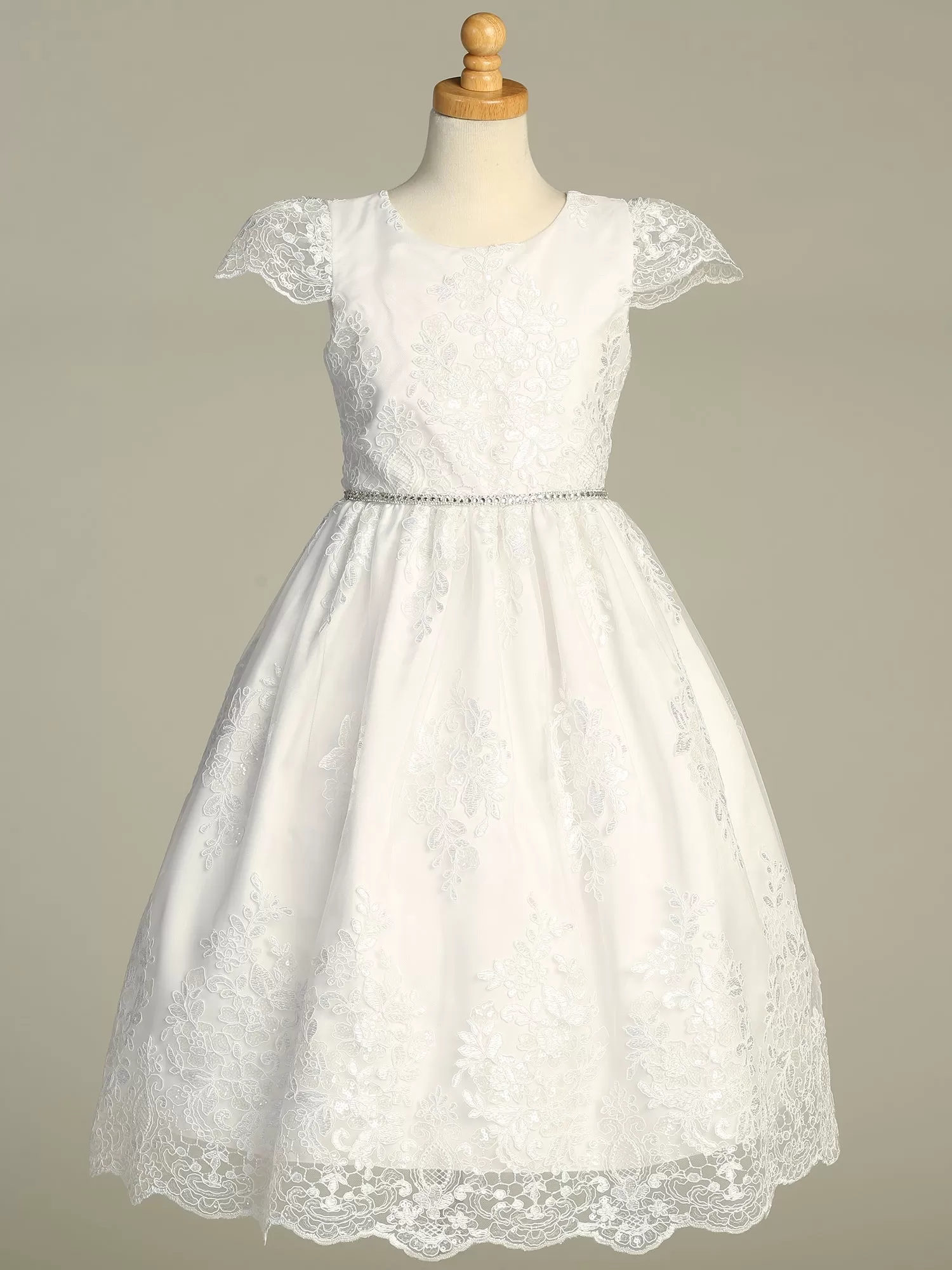 First Communion Gown with Sequins