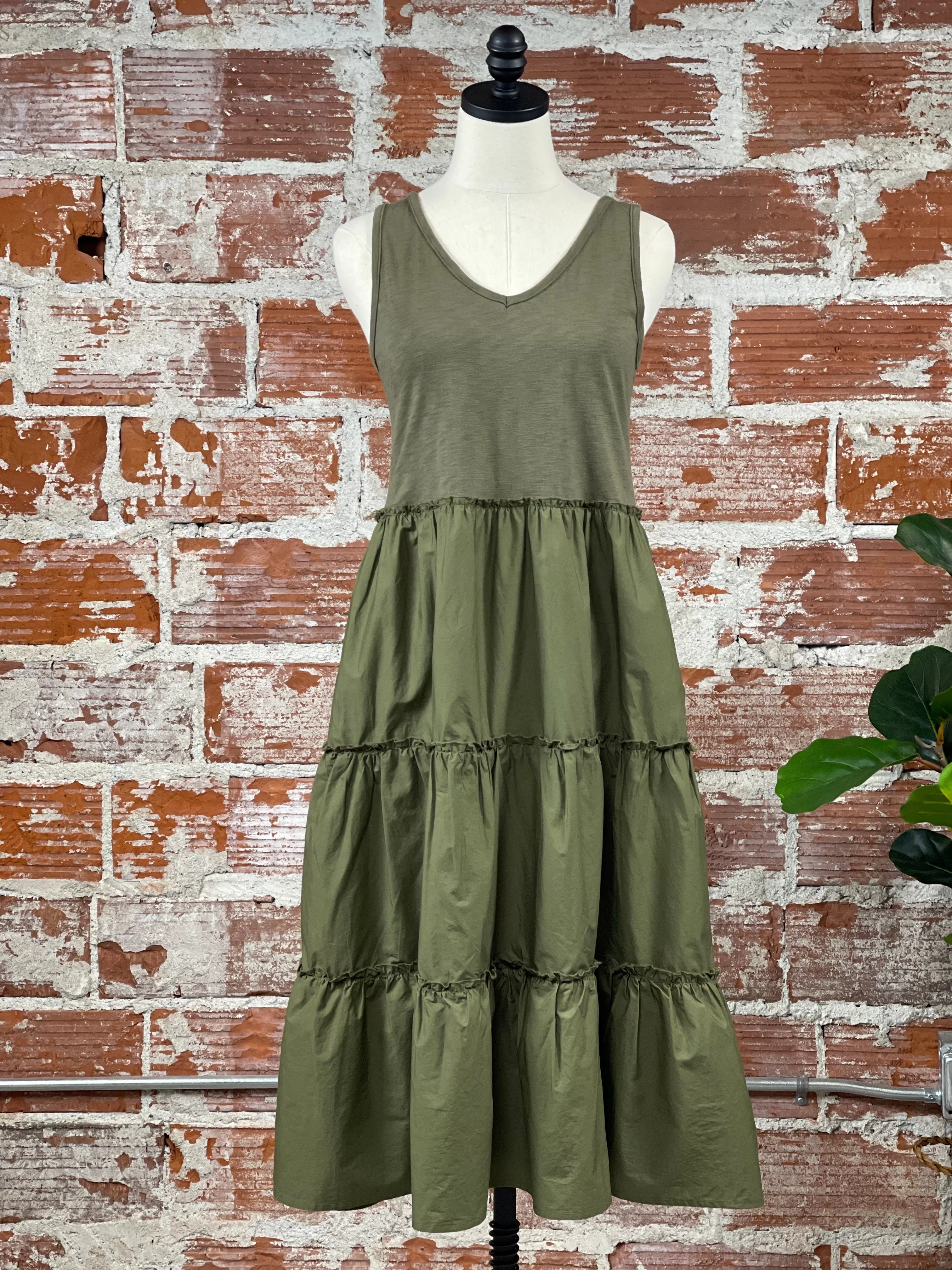 Flag and Anthem Rosedale Dress in Olive