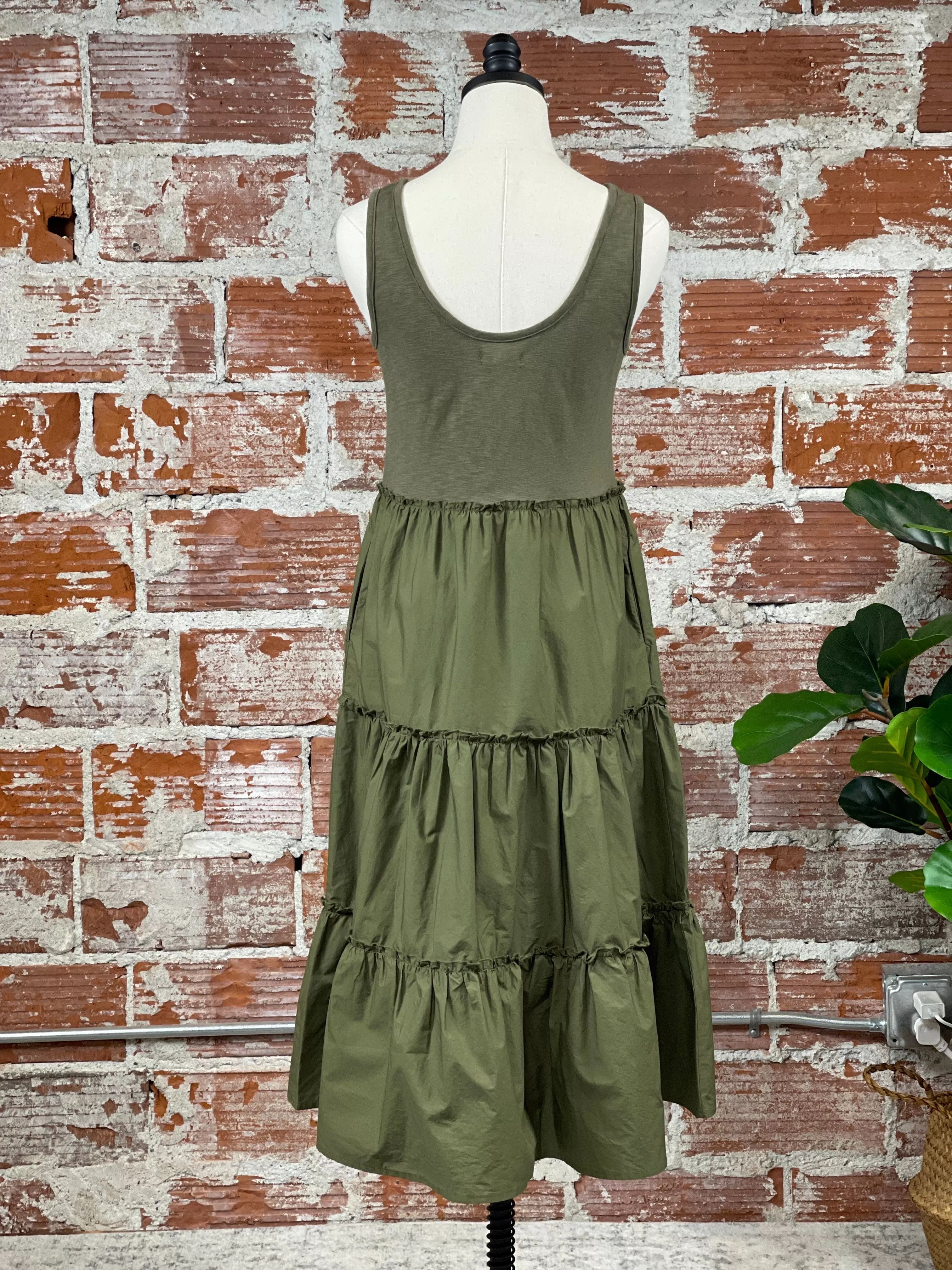 Flag and Anthem Rosedale Dress in Olive