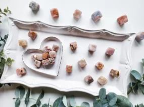 Flower Agate Mini Cube