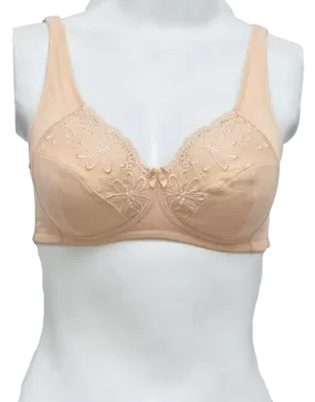 Front Embroidered Elegant Cotton Bra