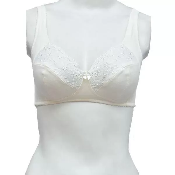 Front Embroidered Elegant Cotton Bra